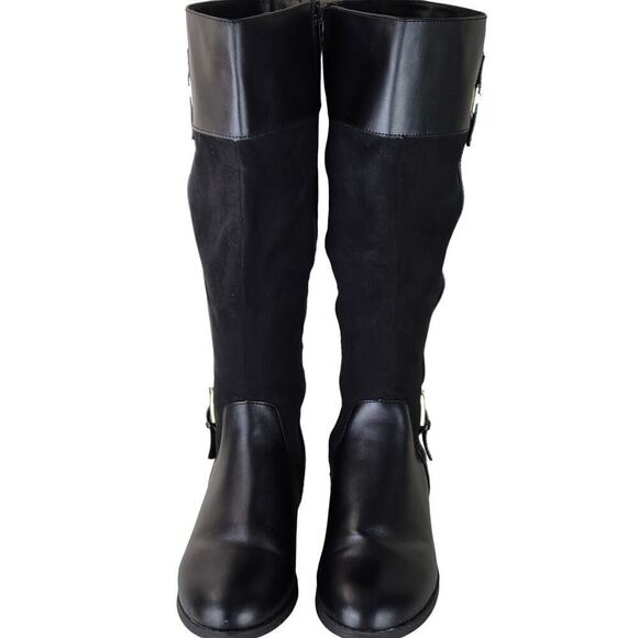 Karen Scott Black Wide Calf Riding Boots - Picture 1 of 9